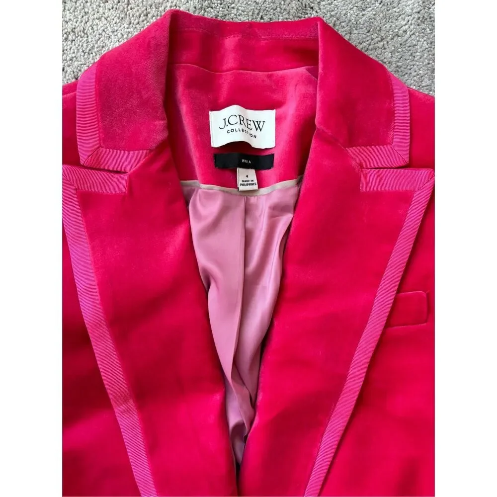 NWOT J.Crew Collection Willa Pants ONLY in Tipped Stretch Velvet -SIZE 4 Dr - Picture 10 of 10